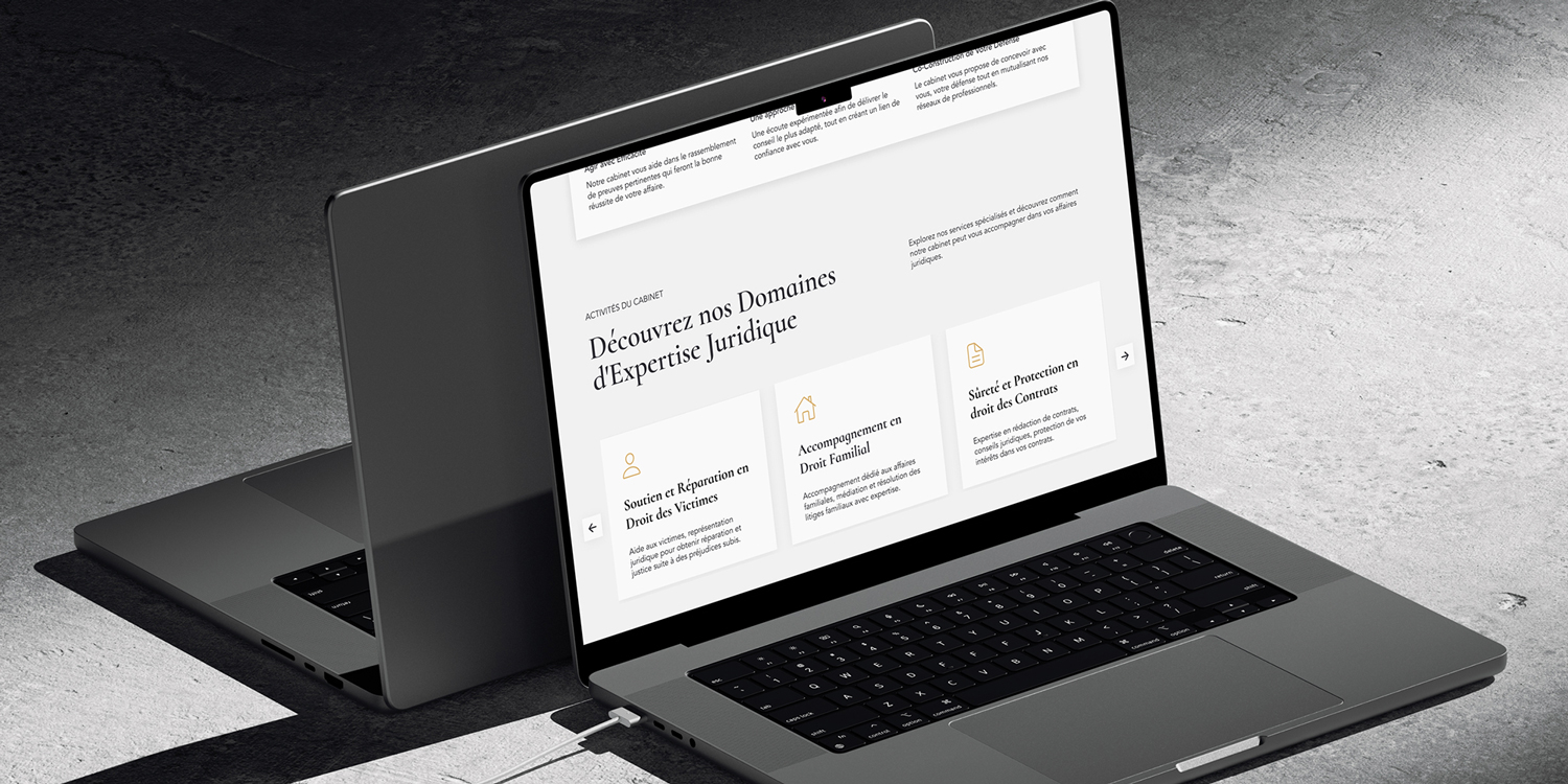 Photo du site web de l'avocat